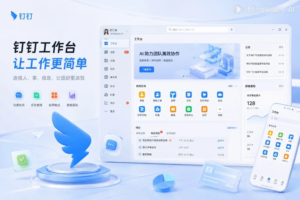 钉钉即时沟通与多端同步界面展示